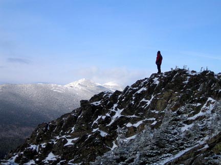 Wintery summit of Flume