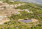 Looking down on Red Lake