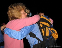 Heidi hugging Geri goodbye